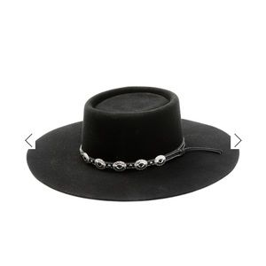 NEW Shyanne women’s black telescope concho wool felt western hat • size small